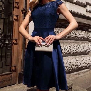 NAVY BLUE DRESS LACE